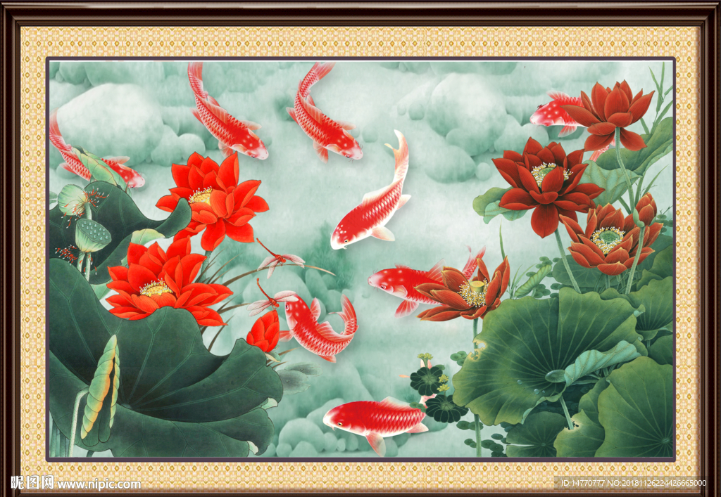 国画荷花