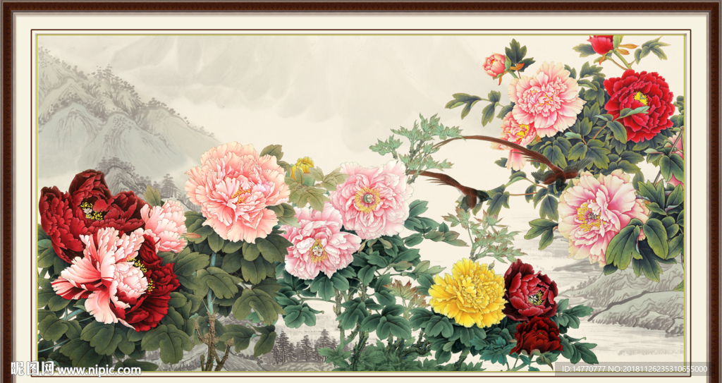 国画牡丹