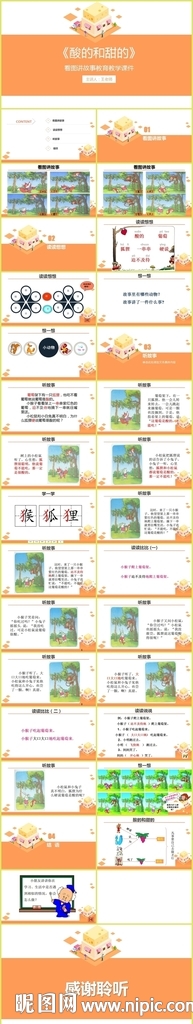 《酸的和甜的》看图讲故事