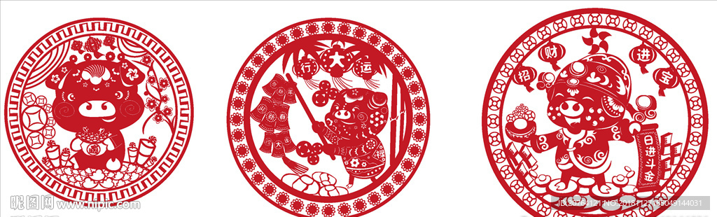 猪年剪纸