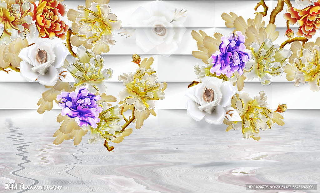 3d背景墙 电视背景 客厅背景