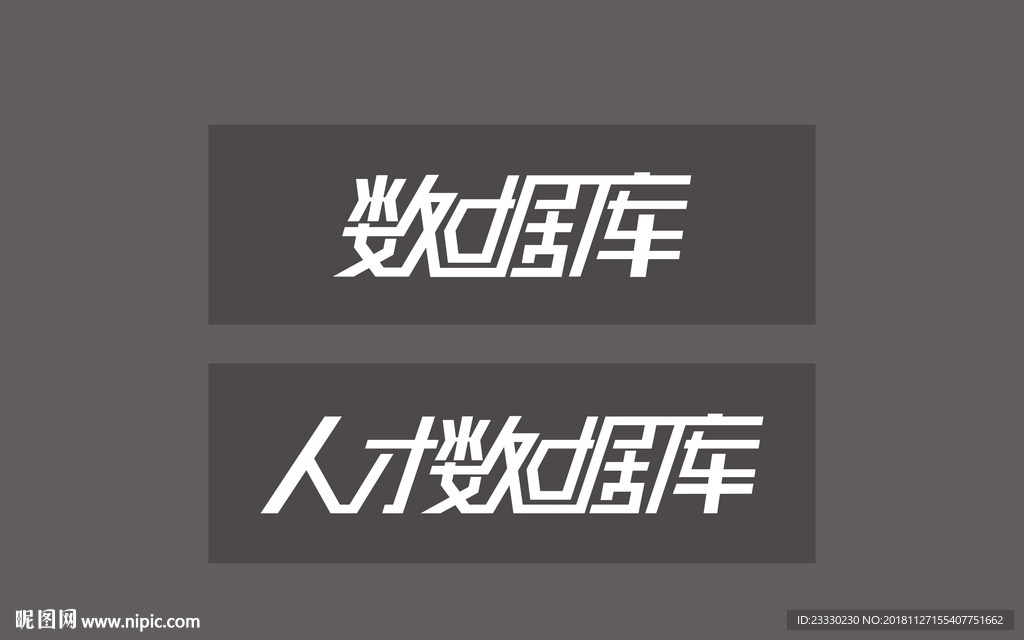 人才数据库字体设计