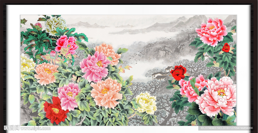国画牡丹