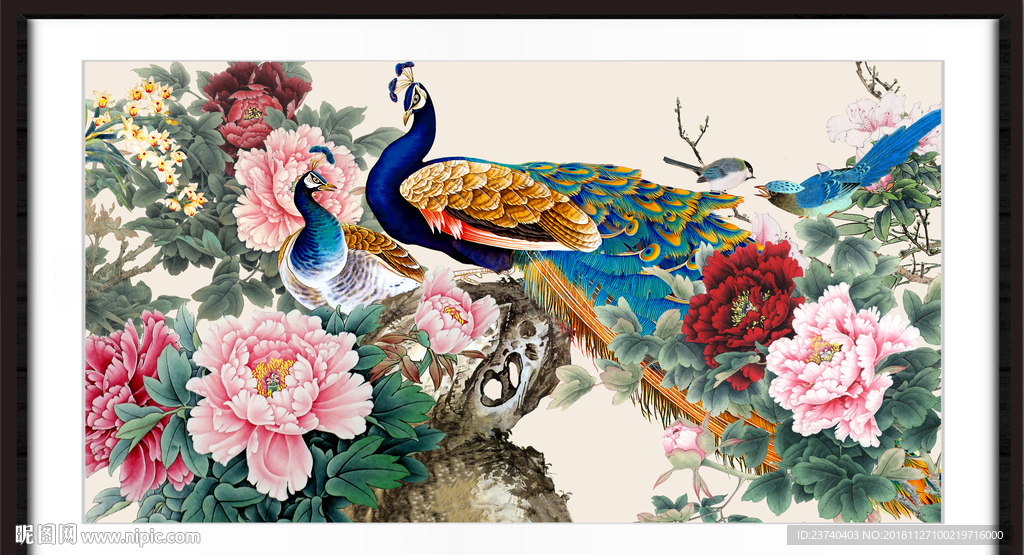 国画牡丹