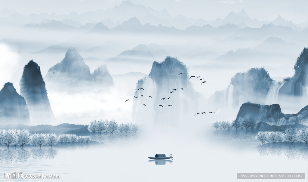 大型山水壁画 山水壁纸