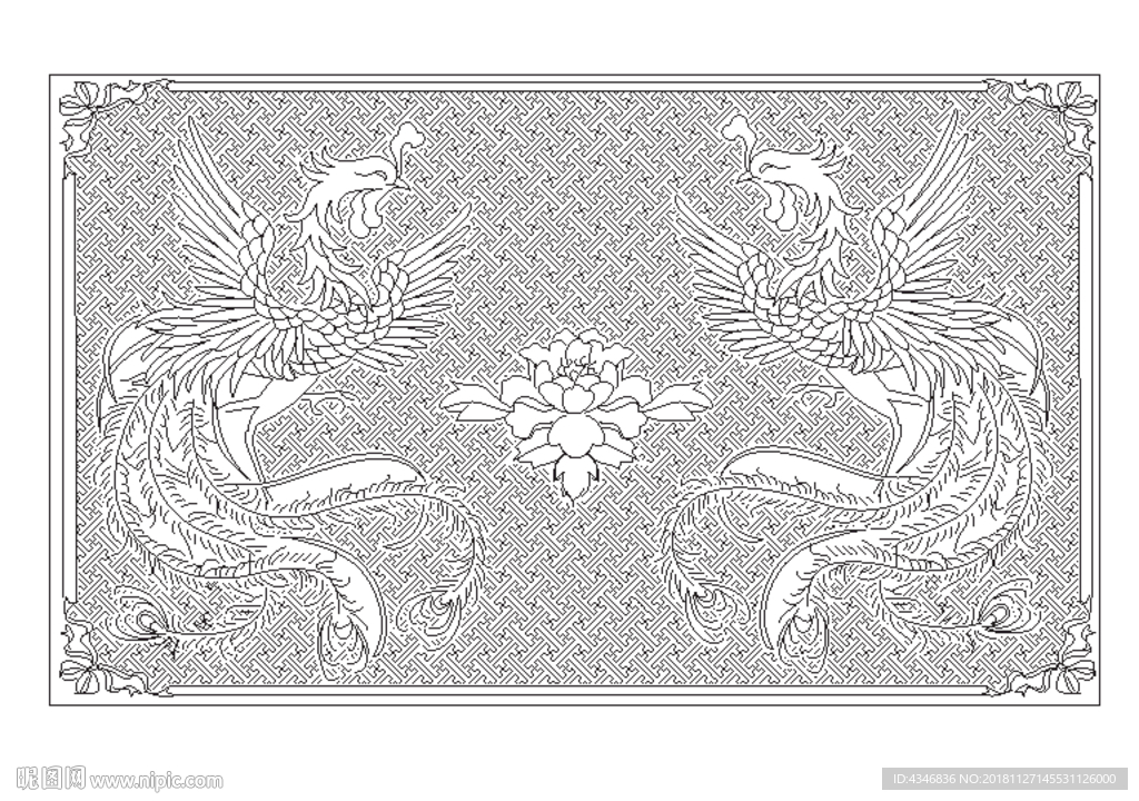 线描花茶