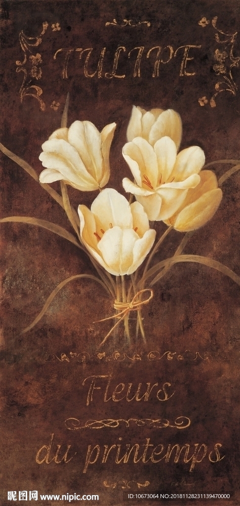 欧式花卉油画