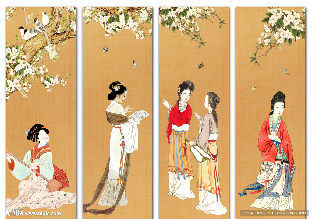 簪花仕女图
