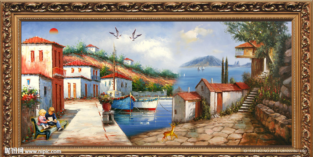 地中海油画