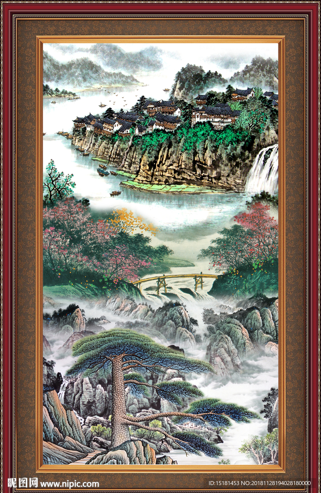 聚宝盆山水