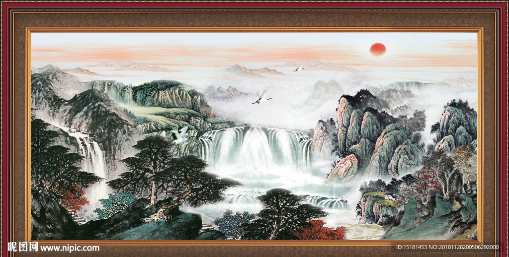 旭日东升 高山流水