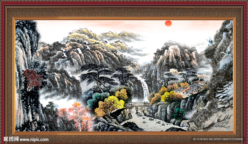 旭日东升 高山流水