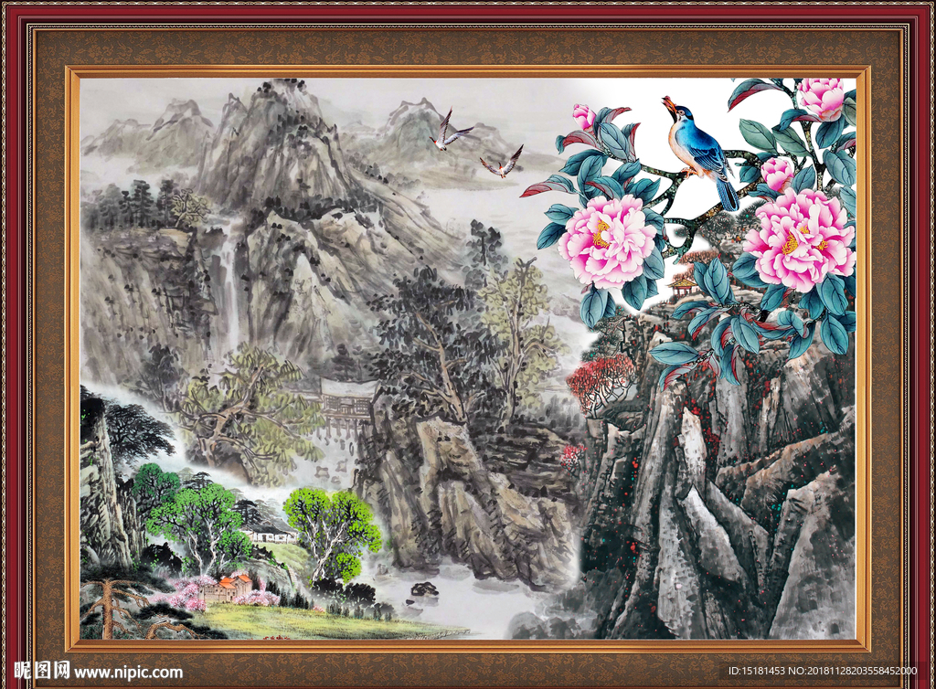 山水风景画图