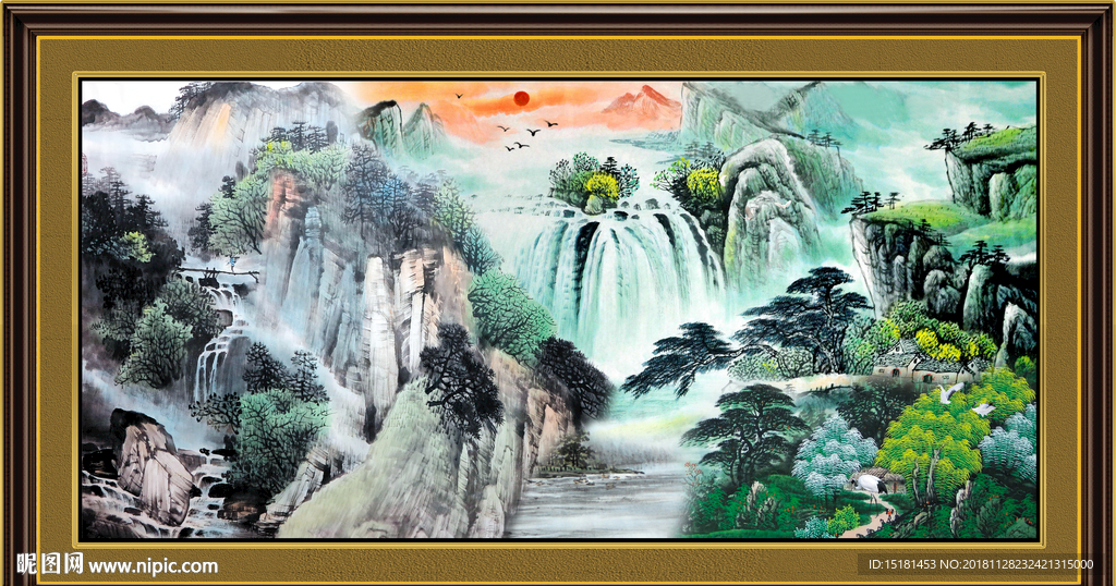 巨幅山水画