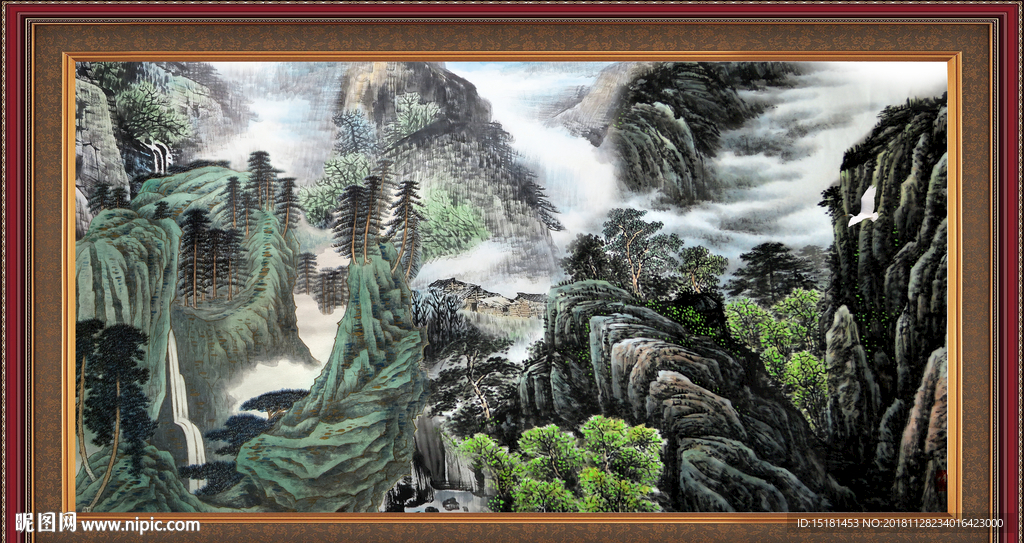 巨幅山水画