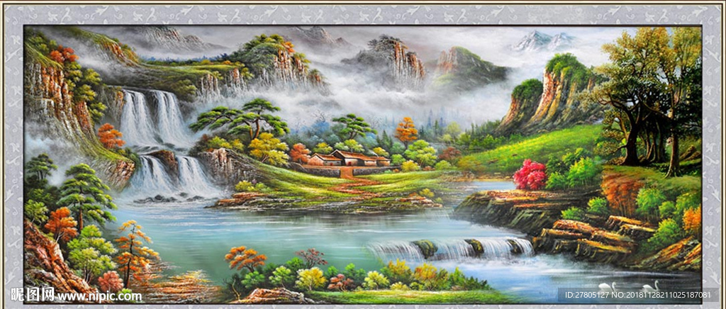 巨幅中国画 巨幅风景画 巨幅山