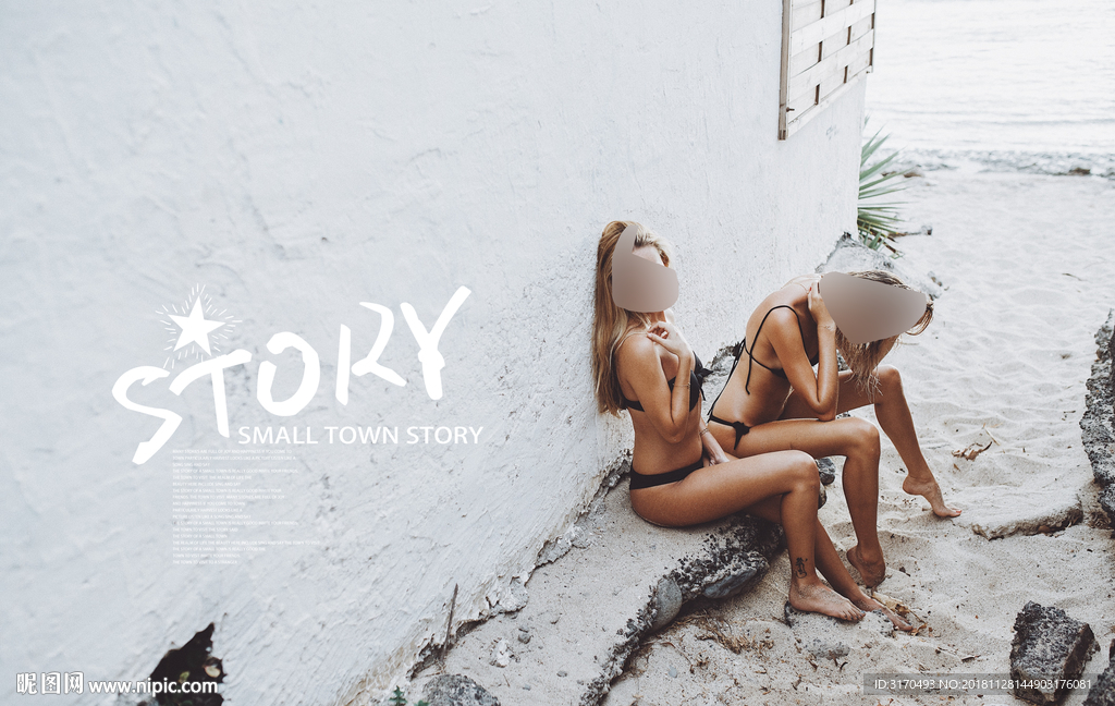 美女 艺术照 花纹 花瓣 冲浪