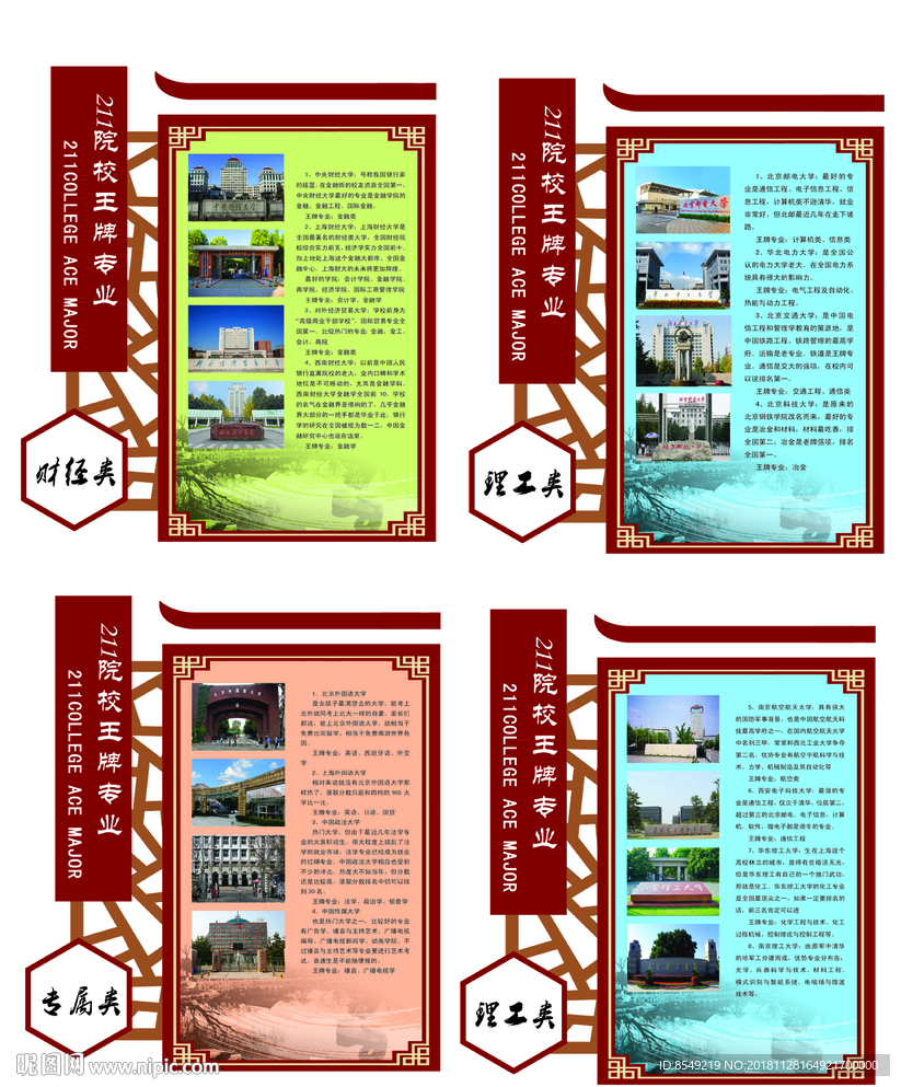 校园文化  211院校王牌专业