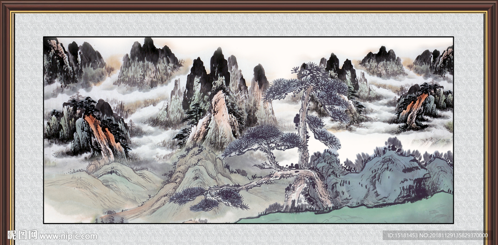 山水画 江山如此多娇