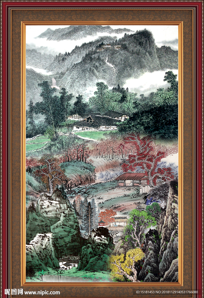 山水画 江山如此多娇