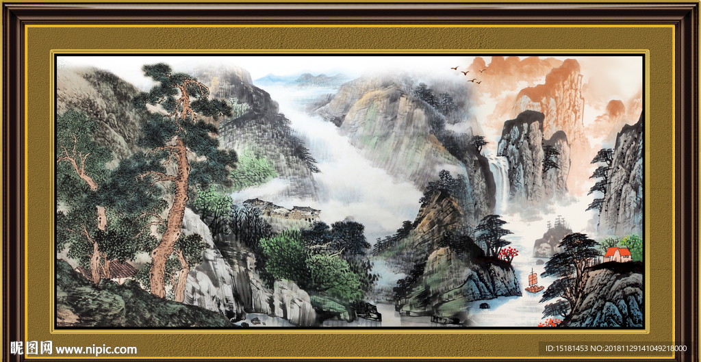 山水画 江山如此多娇 巨幅山水