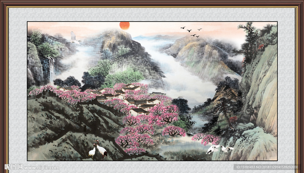 山水画 江山如此多娇