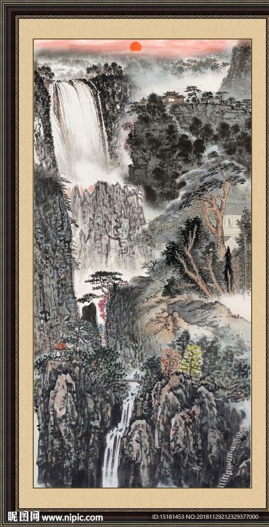 山水画 江山如此多娇