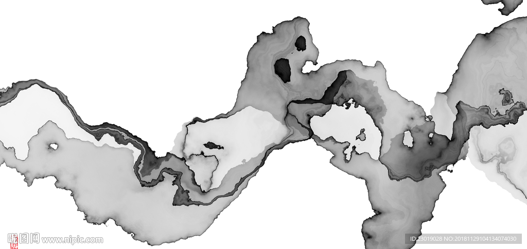 泼墨水墨画