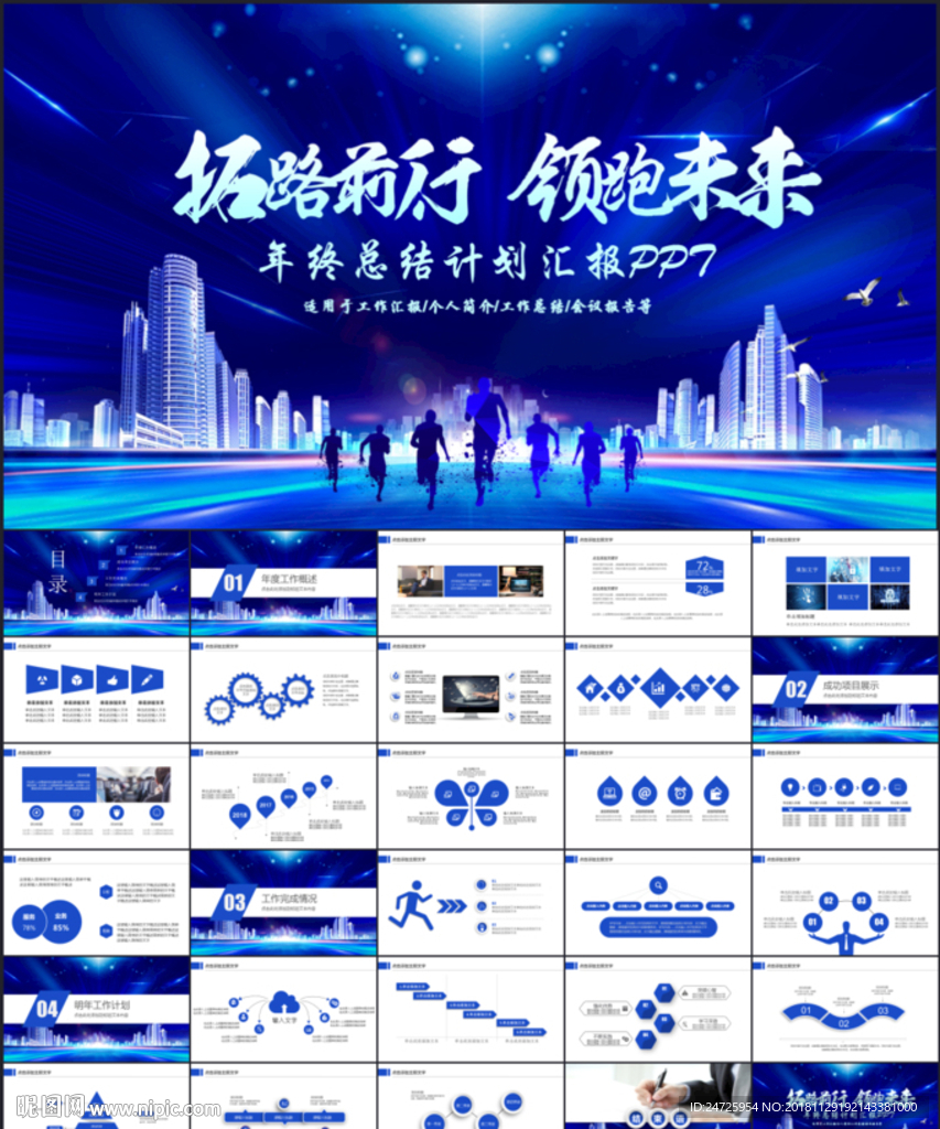 猪年工作总结汇报年会PPT