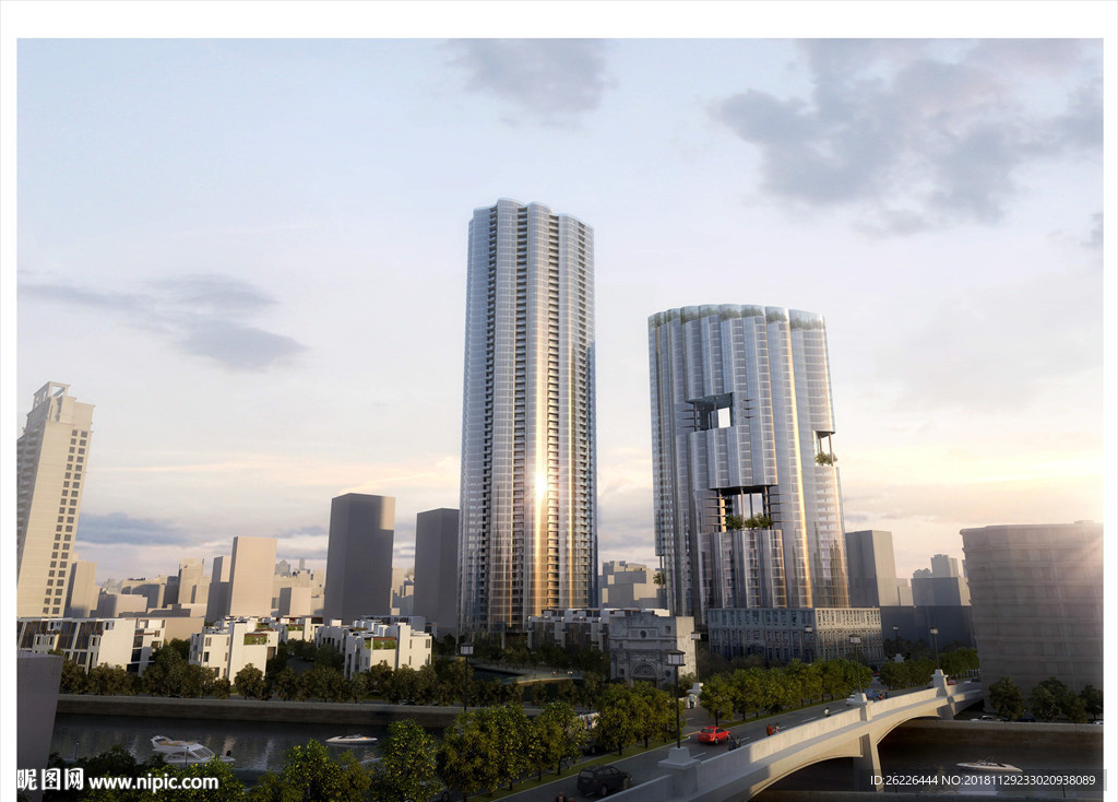 大厦设计鸟瞰图