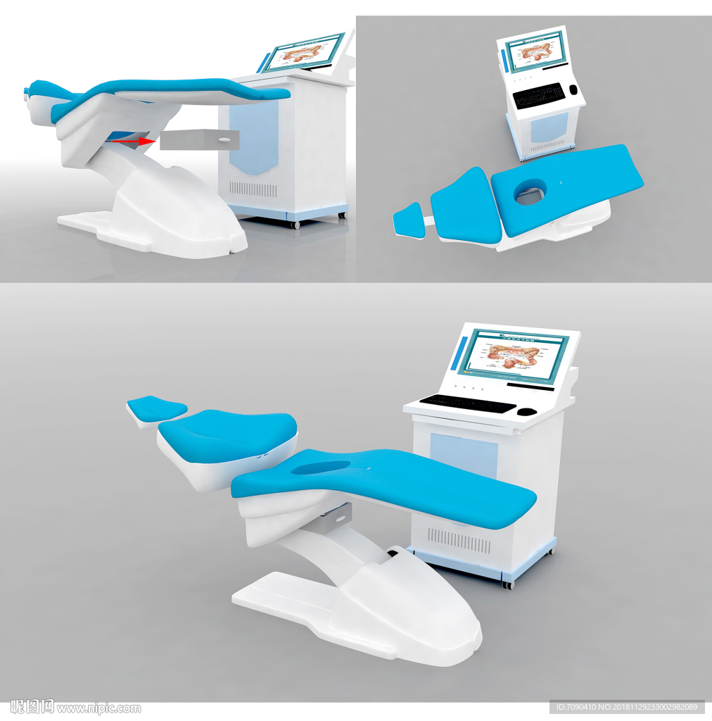 牙科牙医床3d模型