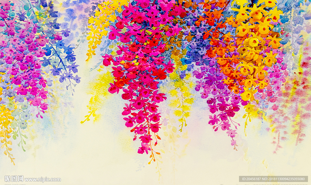 3D炫彩彩雕葡萄藤装饰画