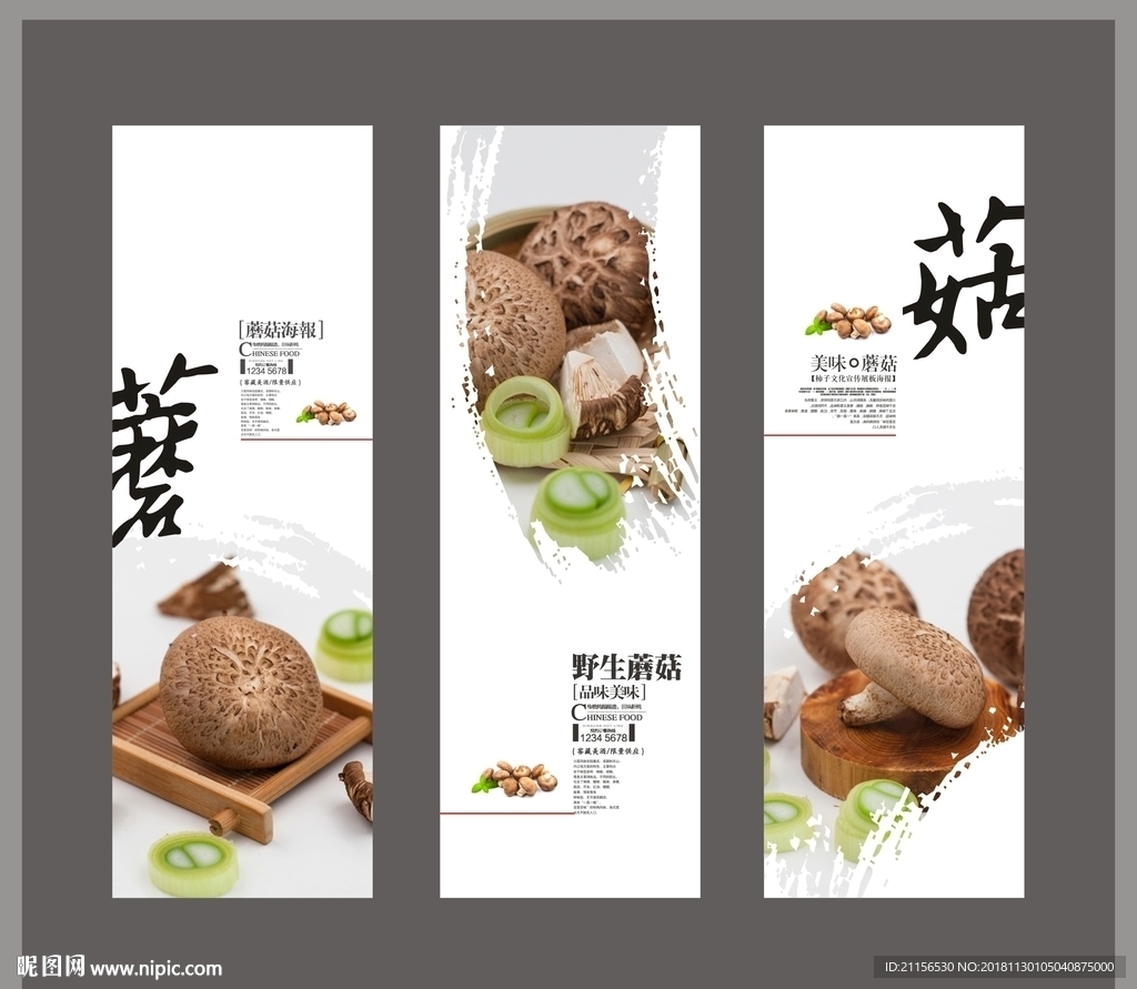 野生菌宣传展板