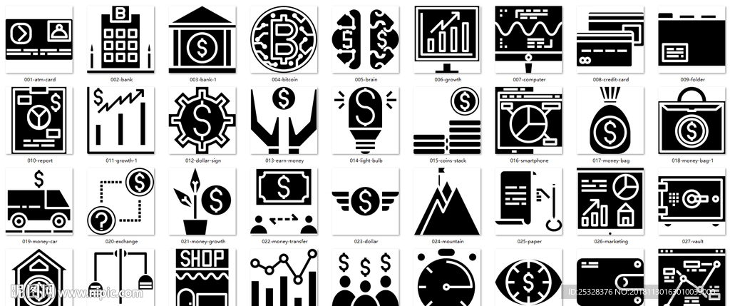 银行与金融图标