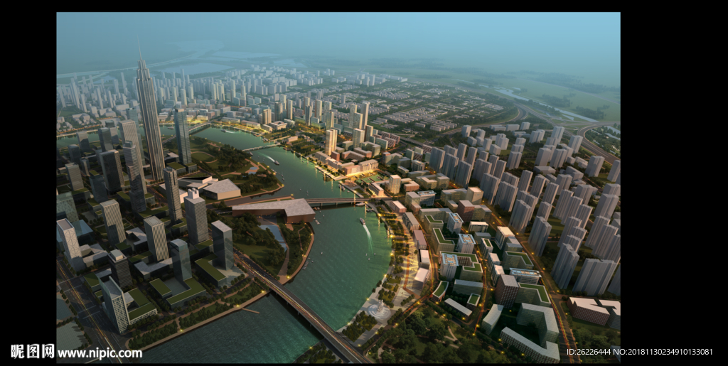 沿海城市规划-鸟瞰