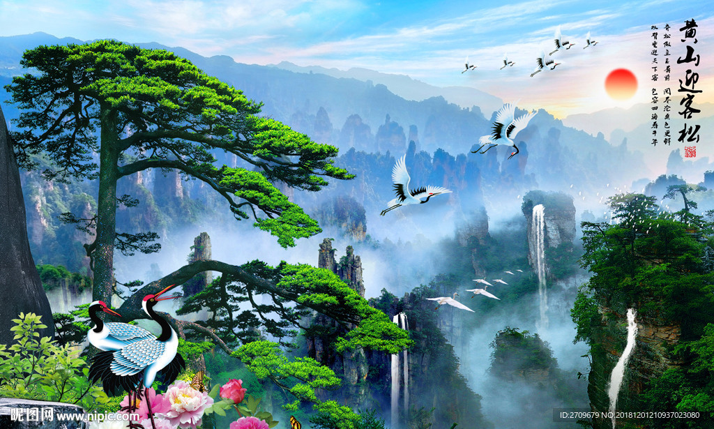 黄山迎客松