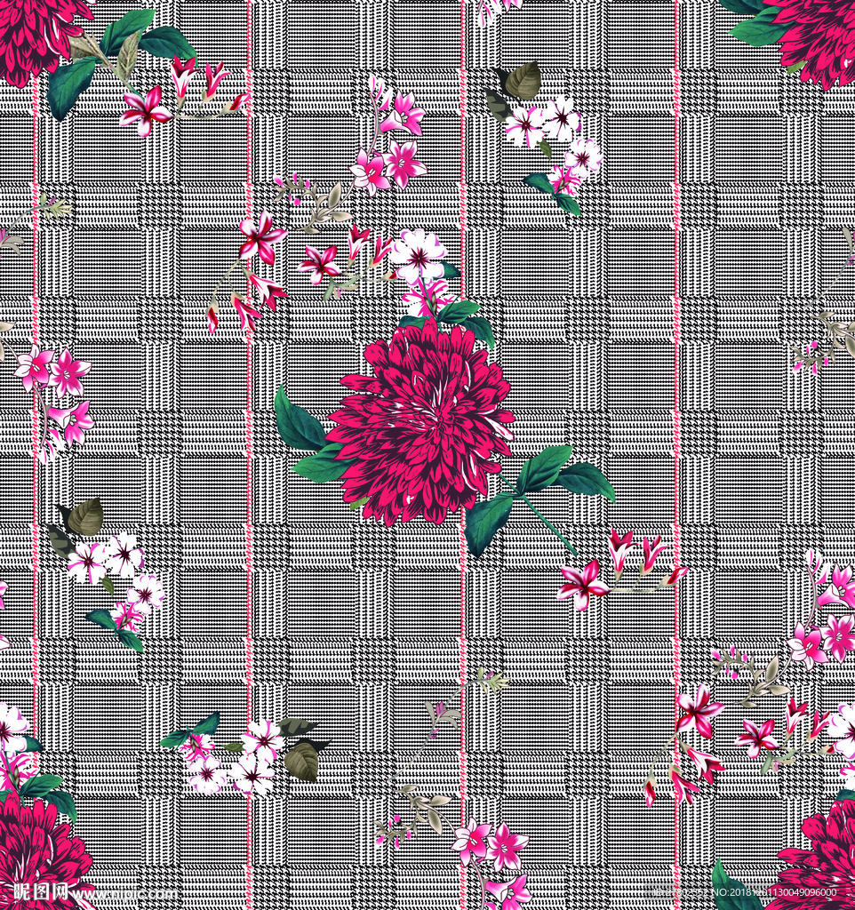 格子花