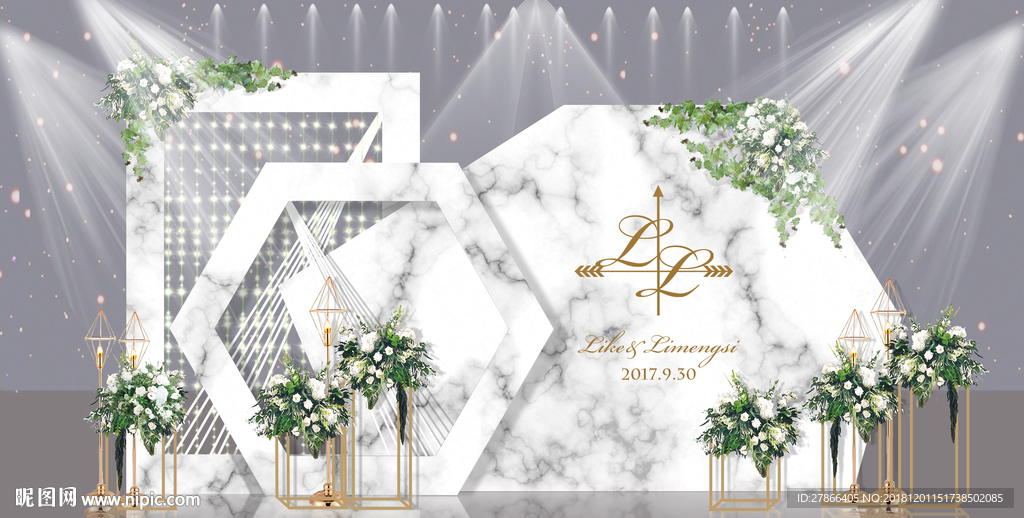 白色大理石小清新