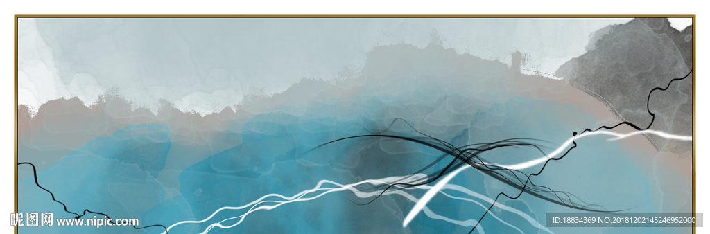 北欧抽象床头画装饰画挂画素材