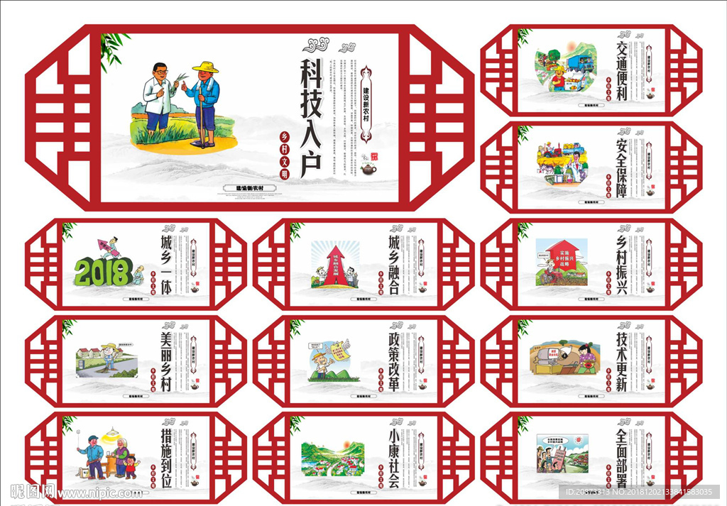 新农村展板