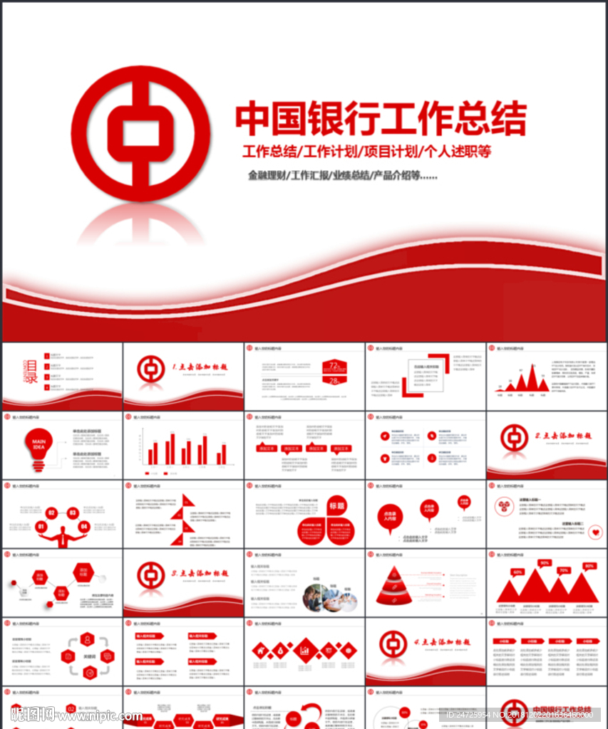 中国银行工作总结ppt