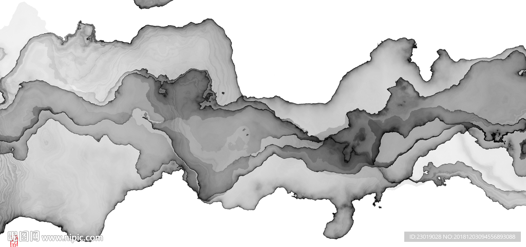 抽象水墨山水