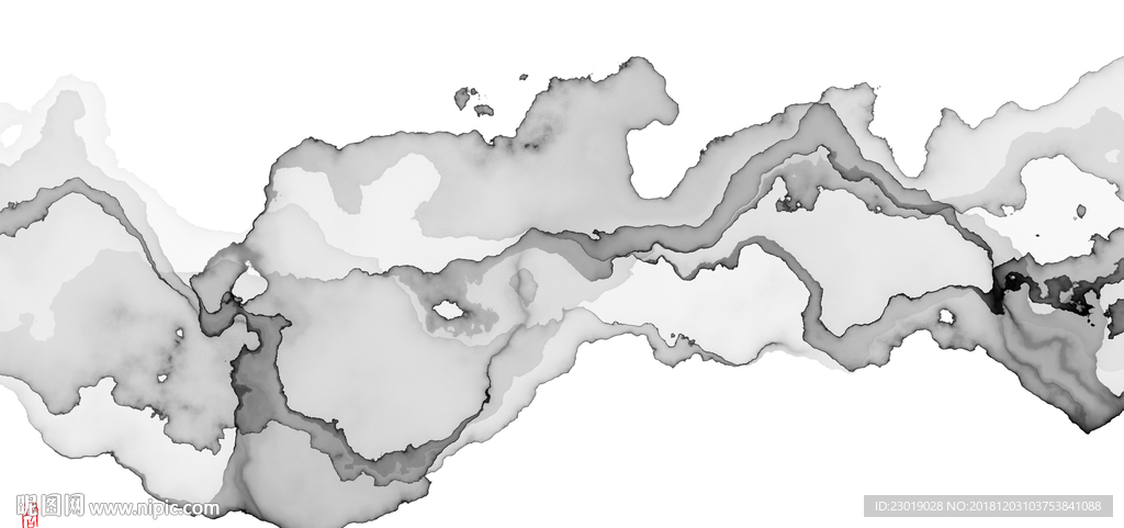 意境水墨山水画