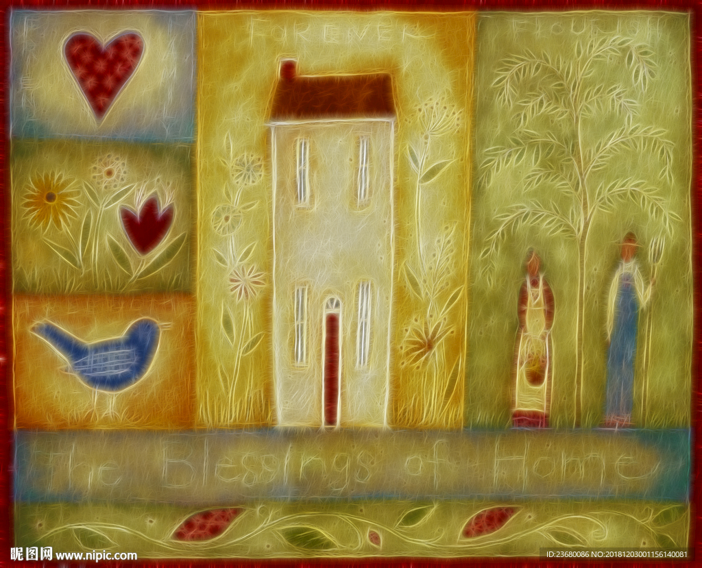 爱的世界装饰画