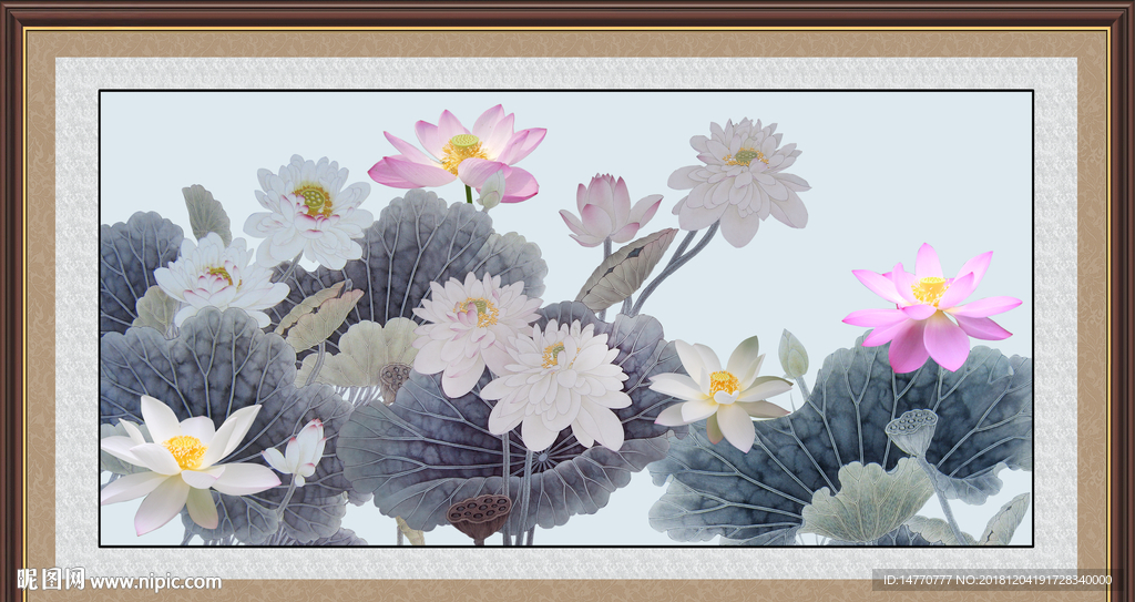 荷花水墨画