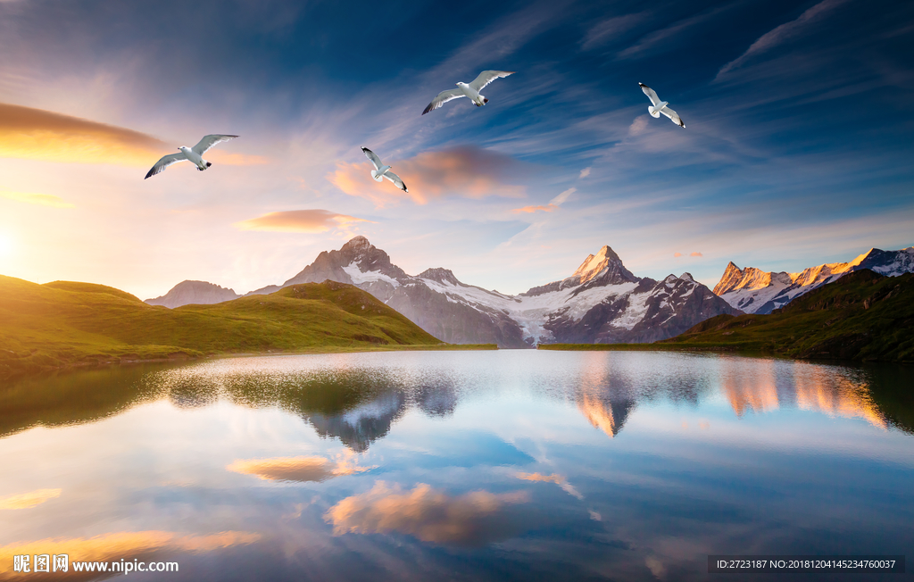 意境渲染旅游风景海报壁画背景墙