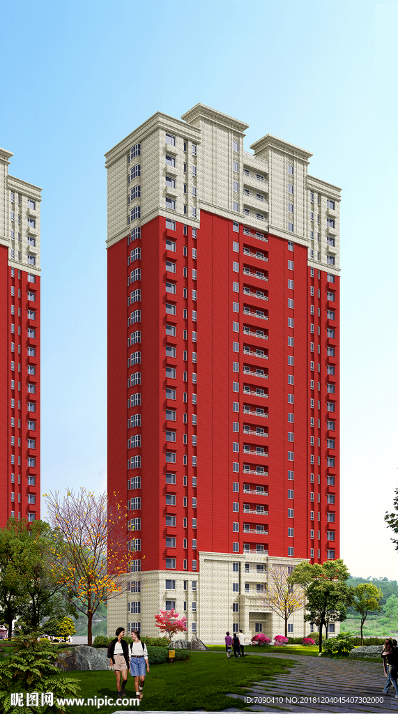 高档住宅居民楼高层房产3d模型