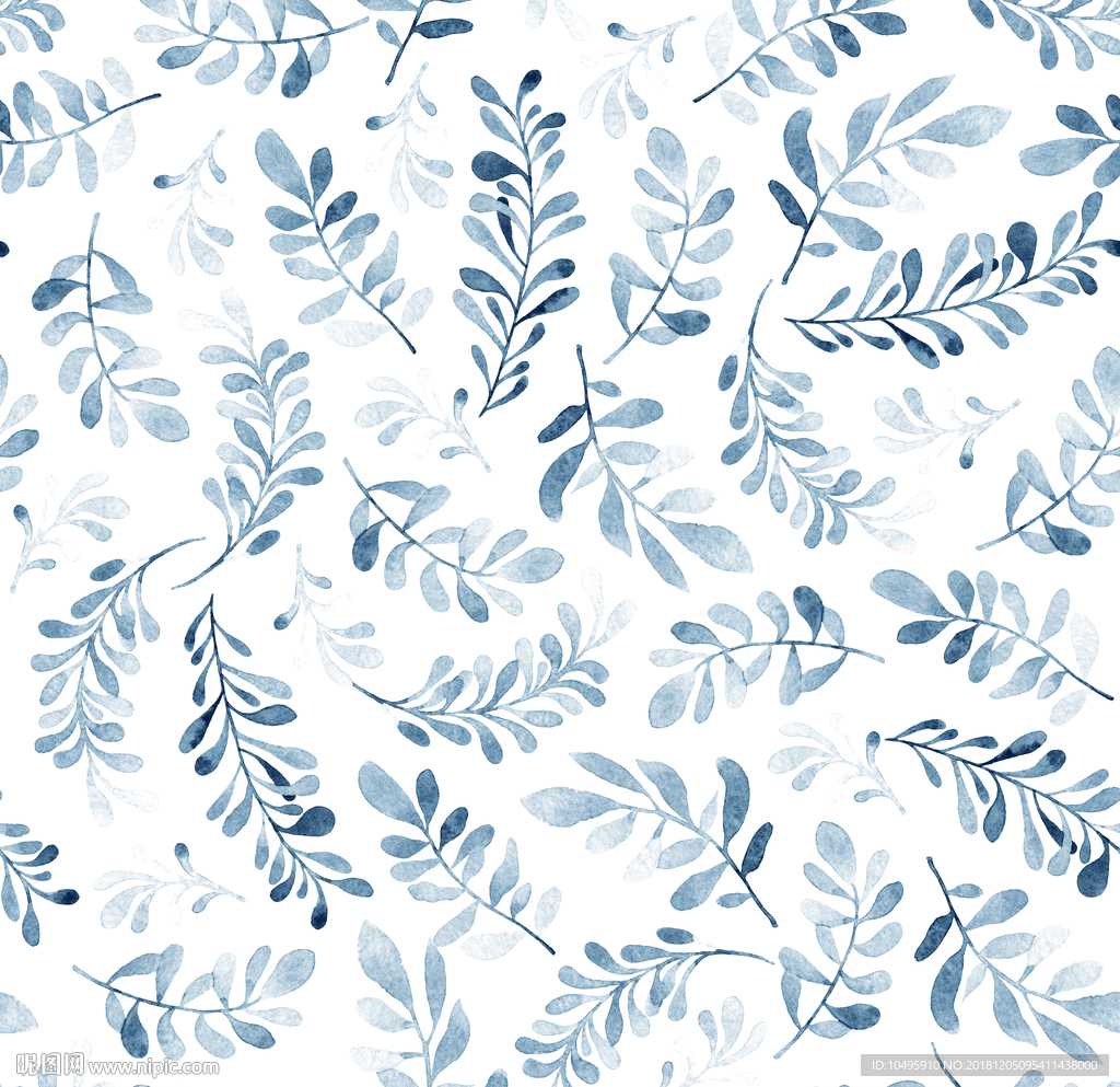 蓝色花纹 蓝色水纹 花边花纹