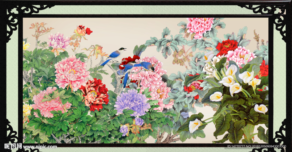 国画牡丹