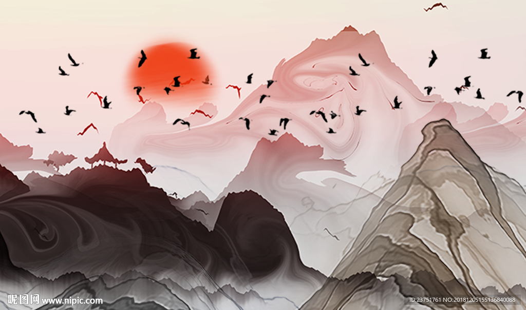 新中式背景墙